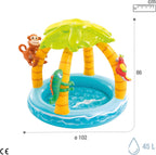 Intex Tropical Island 58417NP Baby Pool Inflated Size: 102 cm x 86 cm