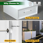 White Metal Long Planter for Outdoor Plants 24" x 10" x 24" Metal Rectangular Outdoor Planter Box Spliced Flower Box with Partitions for Outside,Indoor,Garden (White, 24 * 10 * 24)