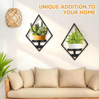 Wall Plant Holder, 3 Pack Metal Floating Shelves Indoor, Window Sill Plant Shelf for Bedroom Bathroom Living Room Home Office