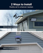 JACKYLED Upgraded Solar Flood Lights Outdoor Motion Sensor, 1000 Lumens Dusk to Dawn Solar Lights Outdoor, 48 LED, IP65 Waterproof, 3 Modes, Auto On/Off, Separate Solar Panel with 9.8ft Cord