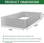 FRIZIONE 3pcs 4x2ft Galvanized Raised Garden Bed Outdoor,Above Ground Garden Bed for Vegetable,Metal Raised Beds for Flower,Steel Raised Beds for Gardening