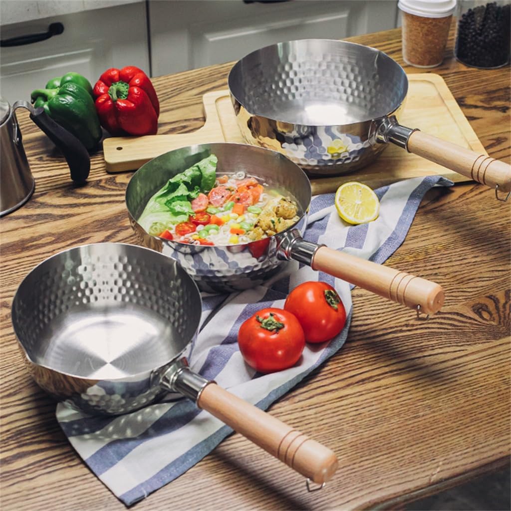 Food Grade Stainless Steel Snow Pan Milk Pot Add Thick Household Hammer Grain Soup