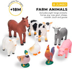 learning minds set of 8 jumbo farm animal on a desk or shelf