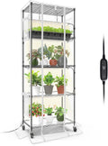 bstrip indoor greenhouse with grow light 5-tier 23.5x13.8x59in, main product view