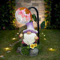 Garden Gnomes Outdoor Statue with Solar Lights Welcome Gnome Home Garden Decor Mom Gifts for Yard Patio Home Garden
