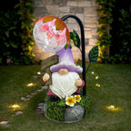 Garden Gnomes Outdoor Statue with Solar Lights Welcome Gnome Home Garden Decor Mom Gifts for Yard Patio Home Garden