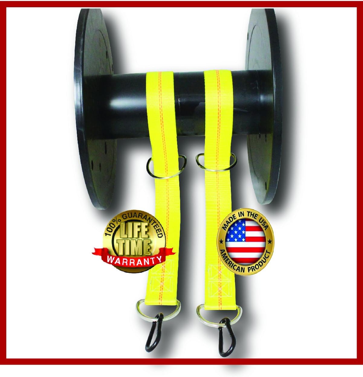 Tree Swing Hanging Kit - 12,000 lb. Polyester Webbing - 2 Straps per Set - with Carabiners - Made in USA