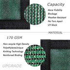 UPGRADE Privacy Fence Screen 5'x58' Dark Green Outdoor 90% Visibility Blockage 170 GSM Mesh Shade Cover Panels for Backyard,Balcony,Home Decoration with Zip Ties,Customized Avaliable