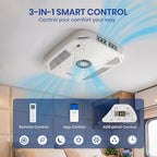 tosot 16000 btu go cool rv air conditioner showing dimensions