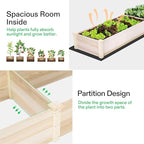 VIVOSUN Wooden Raised Garden Bed, 48 x 24 x 30 Inches, Outdoor Wood Planter Box with Gloves and a Liner, with Trellis for Vine Climbing for Garden, Patio, Balcony, Backyard and Outdoors (Pack of 2)
