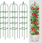 Garden Trellis for Climbing Plants Outdoor & Indoor - 2 Pack 6Ft Tall Rustproof Plant Support Cage for Vines, Flowers, Vegetables, Roses | Heavy-Duty, Adjustable & Decorative