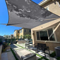 SUNLAX Sun Shade Sail 12' x 20' x 23.3' Dark Grey Rectangle Canopy Sail Shade Cover UV Block Permeable Sunshade Outdoor for Patio Backyard Deck Pergola (We Make Custom Size)