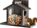 Gnodary Squirrel Feeders for Outside, Durable Squirrel House for Outdoor - Chipmunk Feeder, Squirrel Food for Backyard Squirrels Hold Corn, Corn Cob, Peanuts (Walnut Brown)