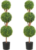 vevor artificial boxwood topiary tree, 48 inch tall, main product view
