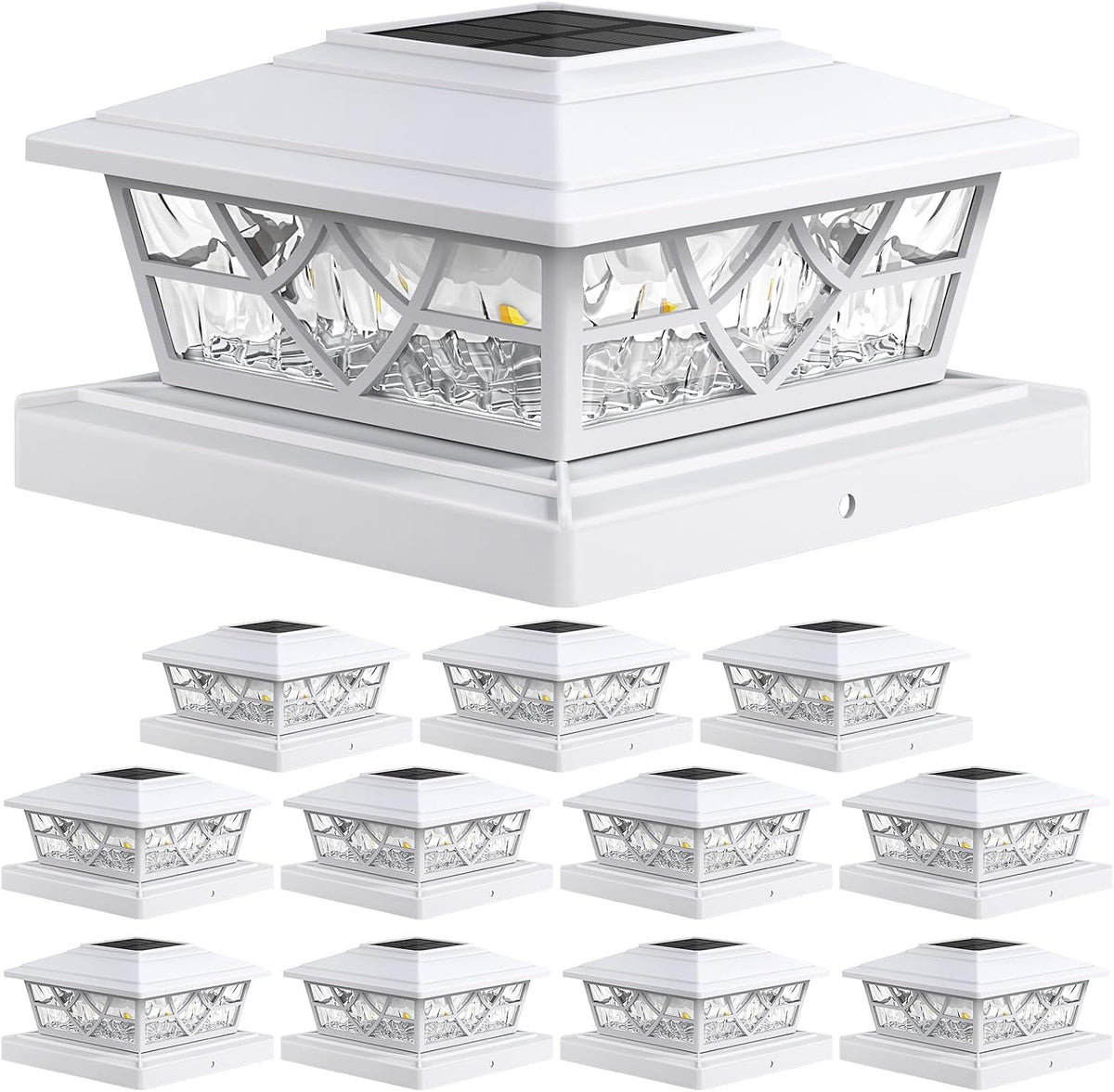 aponuo solar post cap lights 4x4 5x5 6x6, main product view