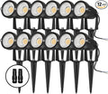Low Voltage Landscape Lights Outdoor: 7W 700LM LED Landscape Lighting with Connectors for Tree Garden Yard Pathway | 12V 24V Warm White 2700K Spotlights | IP65 Waterproof | 12 Pack