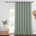 NICETOWN Sage Green Blackout Curtains for Bedroom/Living Room 132 Inch Length - Thermal Insulated Room Darkening Grommet Top Window Curtains (100 by 132 - Inch, 1 Panel)