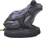 Resin Frog Water Spitter Statue - Aerating Pond Fountain Pump Attachment, Black Rustic Garden Decor