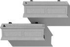 veradek brixton series plastic railing planter - rectangular, main product view