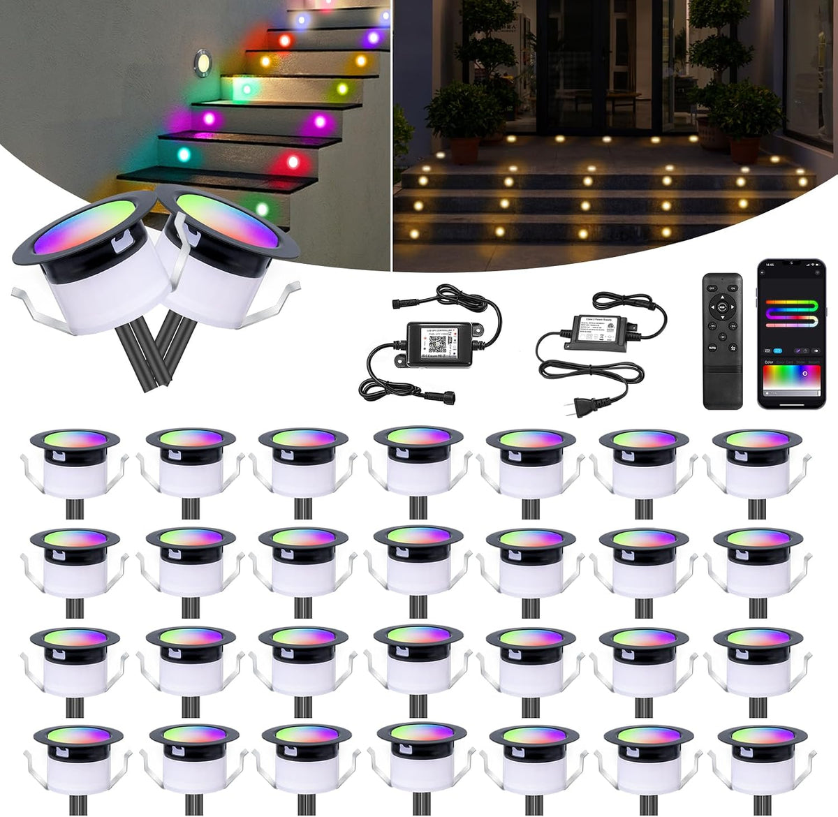 led deck lights kit black, 30 pack φ1.22, main product view