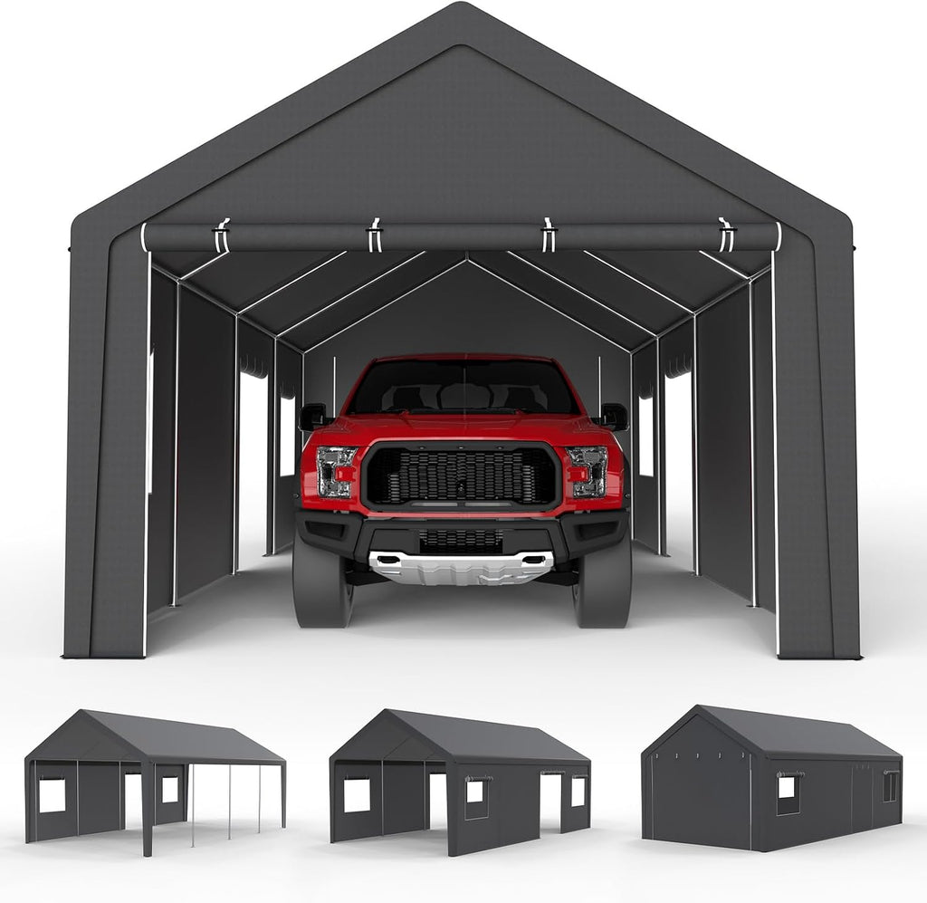 13x25 ft heavy duty carport, portable garage car, main product view