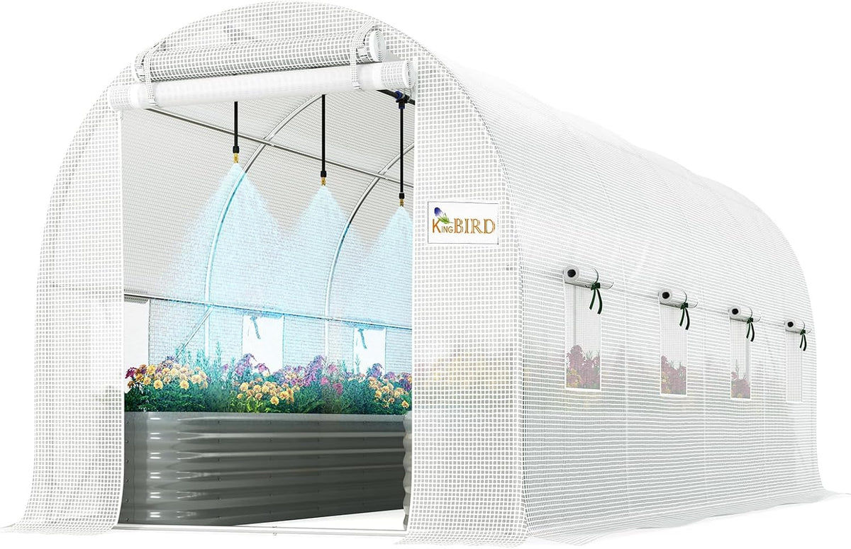 king bird premium 15x7x7 ft greenhouse for outdoors, main product view