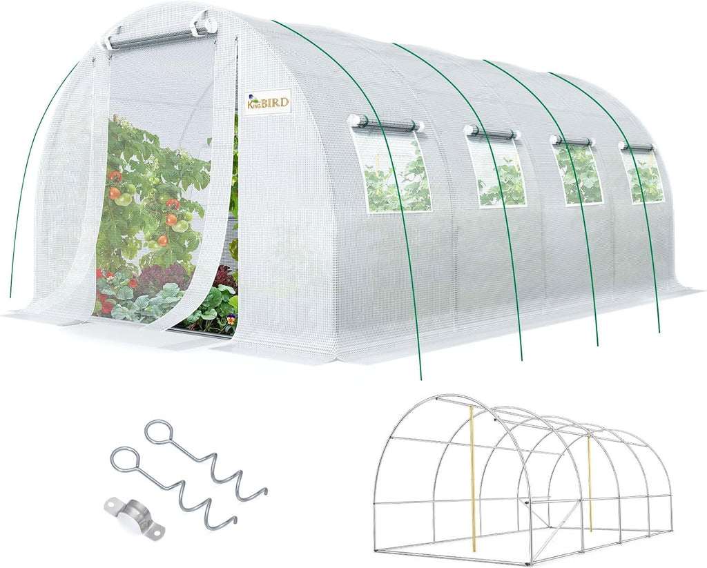 king bird premium 20x10x6.6ft greenhouse for outdoors large, main product view