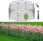 36in tall garden animal barrier, 8 panels pet shown in use