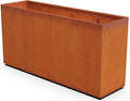 Plantercraft Corten Steel Planters - Extra Large Rectangular Planters for Outdoor Plants, 84x24x42 Large Outdoor Planter Box for Modern Landscape & Privacy Screen Divider