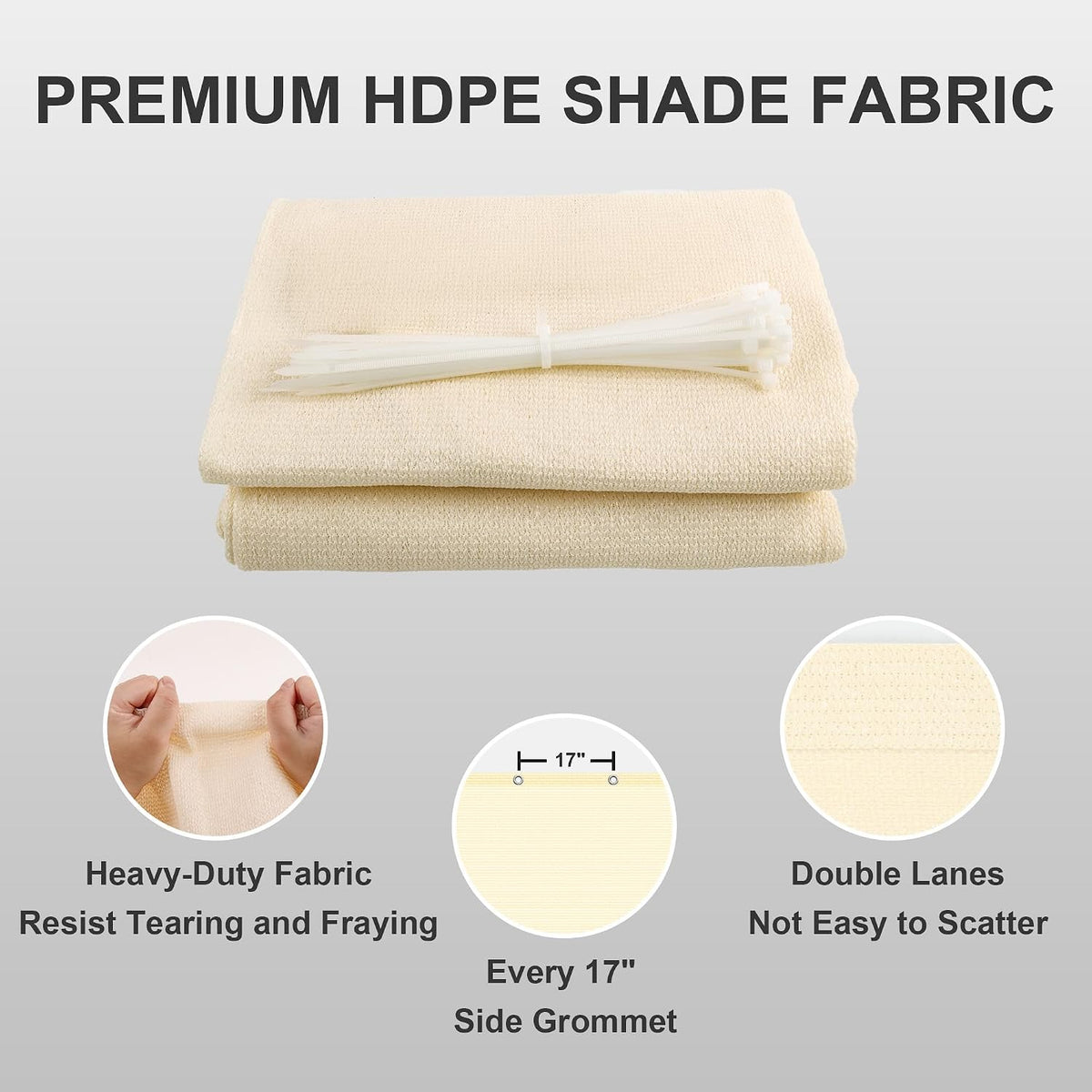 sunny guard shade cloth 12x20 ft hc-111 sun, side view