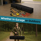 Heavy-Duty Hammock Storage Bag - Black, 41.3''L x 10''W, Oxford Fabric, Zipper Closure, Carrying Bag for Hammock, Stand, Camping Gear & More