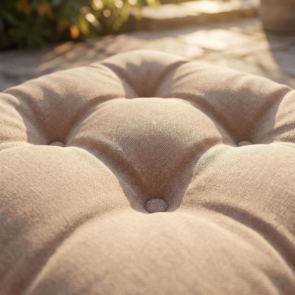 Hanging Basket Egg Cushion, Round Seat Thick Back Pillow, Courtyard Swing Cushion(Coffee)