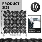 ritollo modular interlocking cushion drainage floor tiles, 16-pack shown in use
