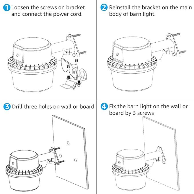 TORCHSTAR LED Barn Light, Dusk to Dawn Area Lights with Photocell, Outdoor Security Flood Lighting, ETL & FCC Listed, IP65 Waterproof, Aluminum, 110-277V, Garage, Yard, 3000K Warm White, Bronze