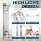 Blulu 2 Sets Bird House Hanger Bracket Stable Rust Proof Galvanized Steel Mounting Bracket for Securing Bird Houses Nesting Boxes Feeders, Quickly Remove for Cleaning (Silver)
