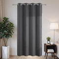 Joydeco Blackout Patio Sliding Door Curtains 90 Inches Long, Grommet Privacy Room Divider Curtains, Extra Wide Thermal Blackout Drapes for Bedroom Living Room (Grey, 60Wx90L, 1 Panel)