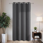 Joydeco Blackout Patio Sliding Door Curtains 84 Inches Long, Grommet Privacy Room Divider Curtains, Extra Wide Thermal Blackout Drapes for Bedroom Living Room (Grey, 60Wx84L, 1 Panel)