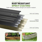 G GOOD GAIN Round Raised Garden Bed - 2Pcs 3x3x1ft Galvanized Steel Planter Boxes Outdoor with Rubber Edge Trim | Metal Raised Beds for Gardening Vegetables Flowers Fruits Herbs (Dark Grey)