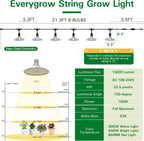 outdoor grow lights with timer, full spectrum greenhouse, side view