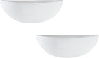 MyGift White Ceramic Wall Planters Half Bowl Hanging Vase Set of 2 | Half Bowl Shape, Space Saving Display, Easy Wall Décor, Plant Showcase, Contemporary Accent, Versatile Home Styling