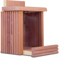 Pennington Cedar Squirrel Snacker Feeder, Squirrel Feeder, 2.75 LB | Hanging squirrel feeder, bird and squirrel feeder, eastern red cedar; mounts to tree, post or fence, keeps food dry