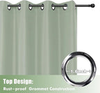 HolidayIdeas Outdoor Curtains for Patio Waterproof, 6 Panels - 54x84 Inches - Weatherproof Privacy Outsides Curtains for Cabana Porch Pergola, Sunlight & UV Blocking (SageGreen, Grommet Top)