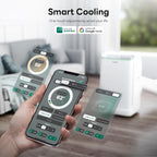 zafro smart inverter portable air conditioners, 14000 btu, close-up detail