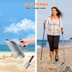 long handle sand scoop with shovel for metal shown in use