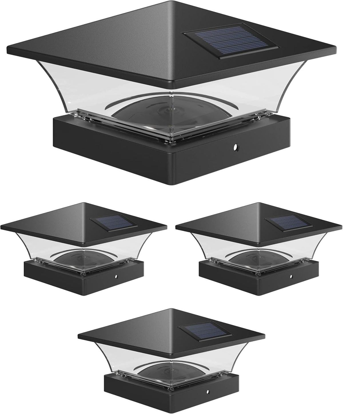 davinci lighting classic solar outdoor post cap lights, main product view