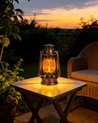 Double Mode Flame Retro Lantern, Battery Operated Vintage LED Candle Light, Adjustable Brightness, Waterproof IP65, Home, Garden & Camping Decor – 2 Pack