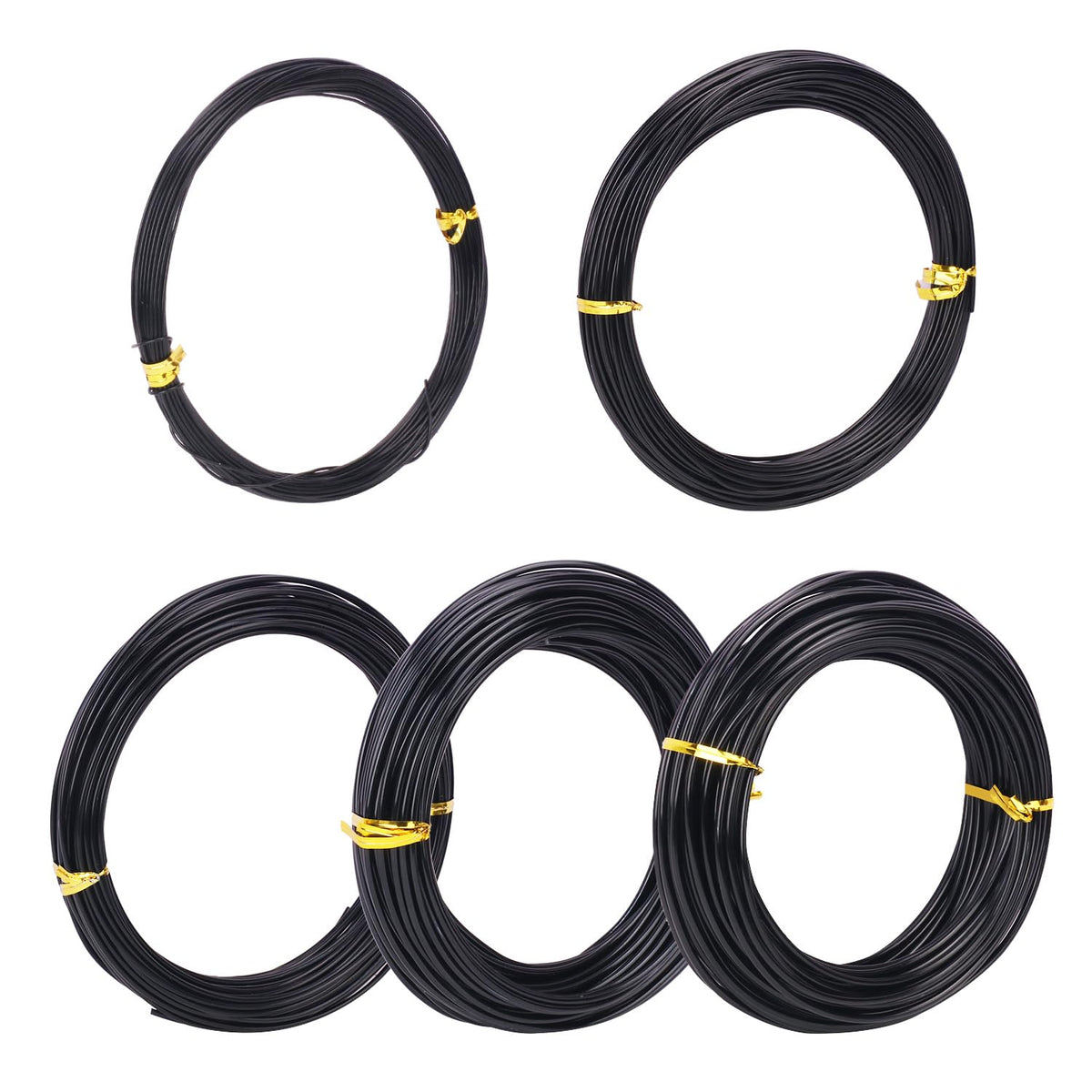 5 roll anodized aluminum bonsai training wire kit, side view