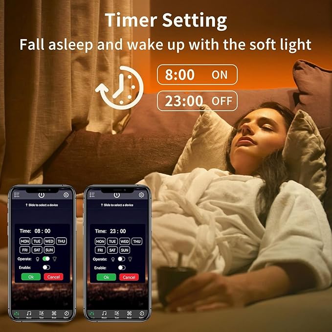 KSIPZE 96ft Led Strip Lights RGB Music Sync Color Changing Bluetooth Led Lights with Smart App Control Remote Led Lights for Bedroom Room Lighting Flexible Home Décor