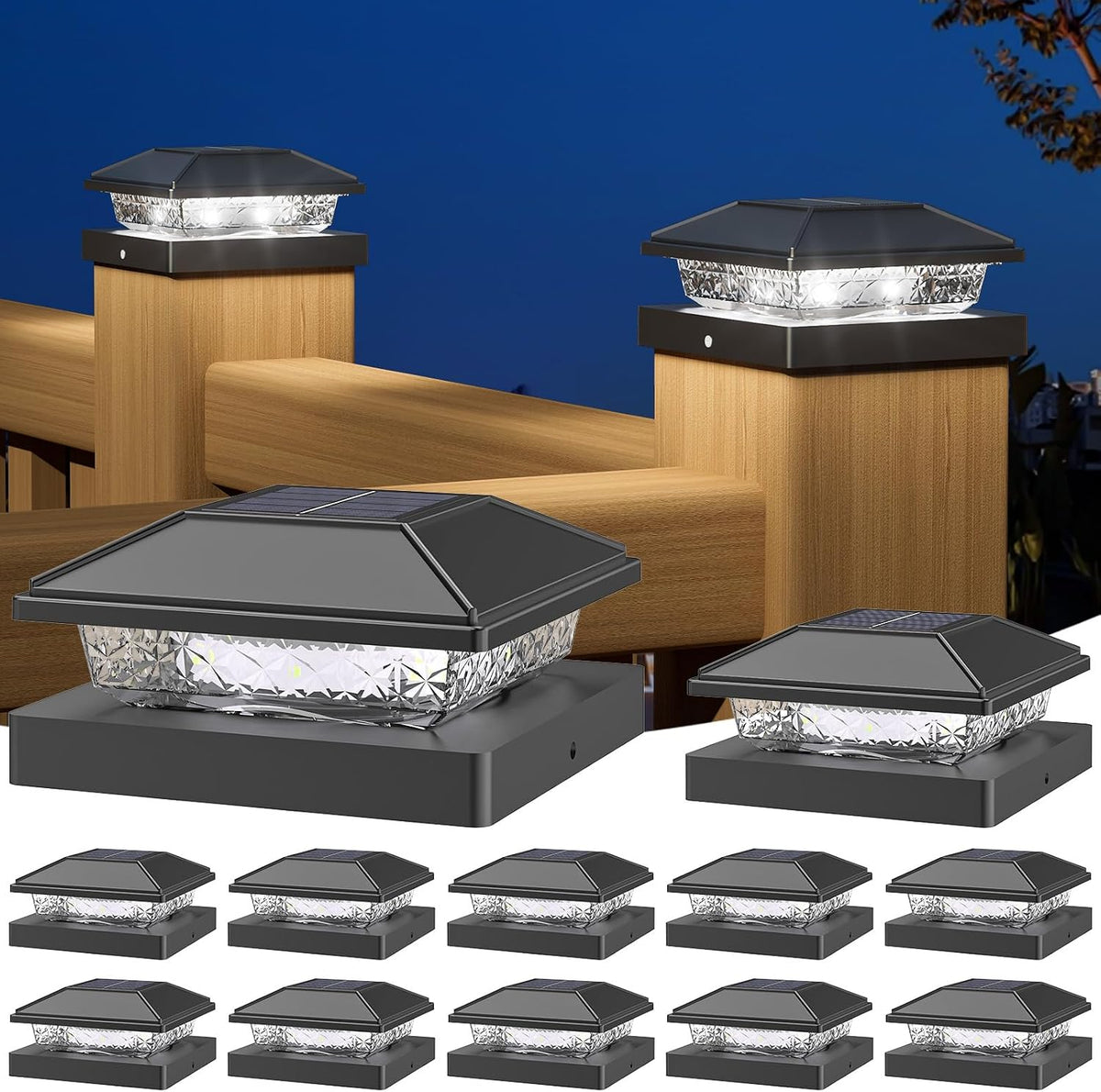 niorsun solar post cap lights,4x4 post solar light, main product view
