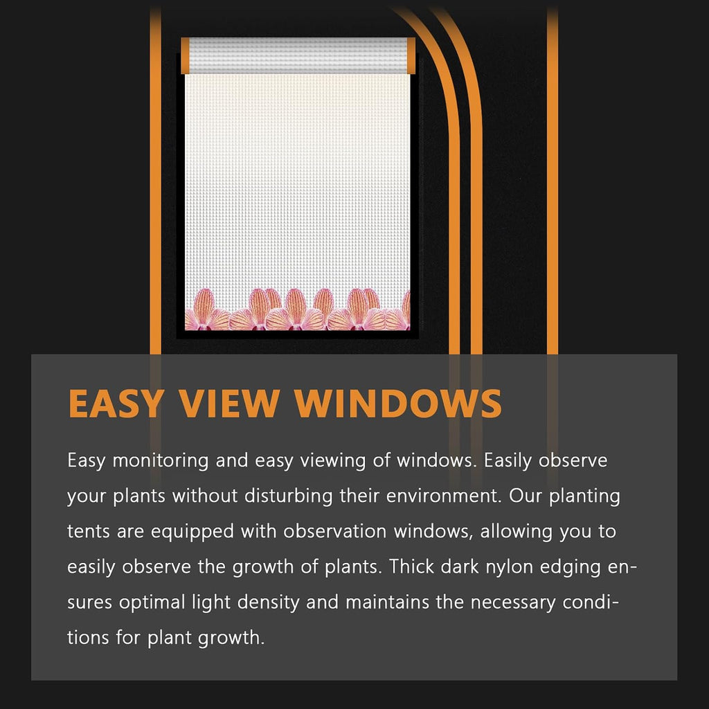 16"x16"x48" grow tent kit - heavy-duty 600d diamond, view 9